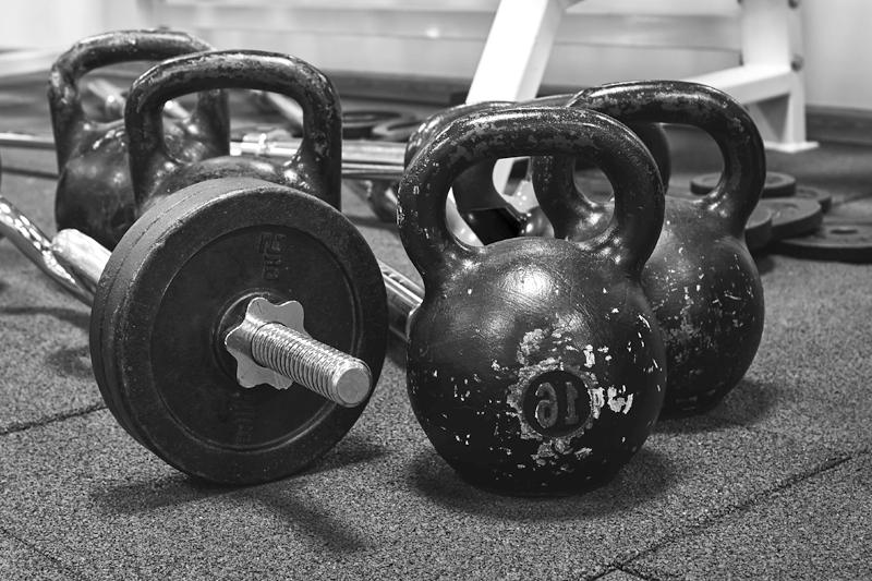 Kettlebells and weights